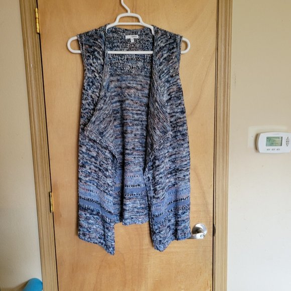 Sonoma Size L Sleeveless Open Long Cardigan Sweater